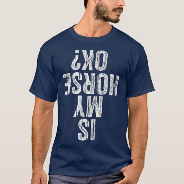 Camiseta O Meu Cavalo Está Bem Cavalo A Andar Equestre (Frente)