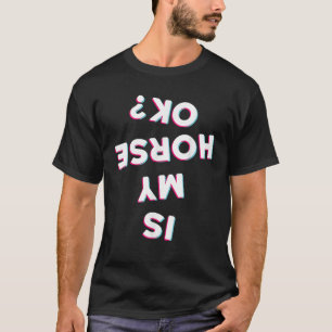 Camiseta O Meu Cavalo Está Bem Horseback Andando Na Roupa E