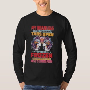 Camiseta O Meu Cérebro Tem Demasiadas Guias Abertas.