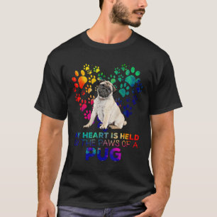 Camiseta O Meu Coração É Detido Pelas Patas De Um Pug