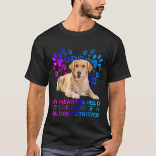 Camiseta O Meu Coração É Detido Pelas Peças De Um Retriever
