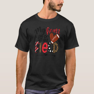 Camiseta O Meu Coração Está Naquele Campo De Futebol Mãe Le