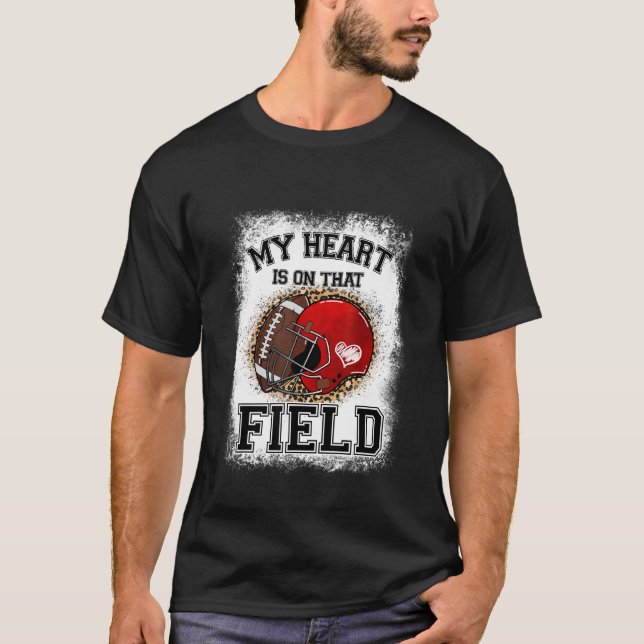 Camiseta O Meu Coração Está Naquele Campo, Homens Legal. (Frente)