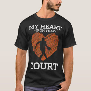 Camiseta O Meu Coração Está Naquele Jogador De Basquete Par