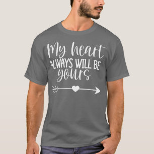 Camiseta O Meu Coração Será Sempre A Sua Citação Cortês Par