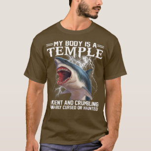 Camiseta O Meu Corpo É Um Tubarão Antiquado E A Desmoronar.