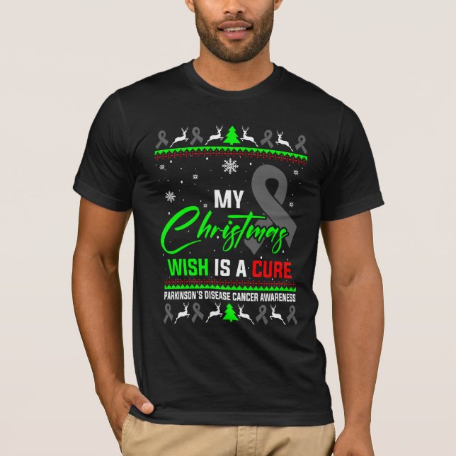 Camiseta O meu desejo de Natal é uma doença de Parkinson (Frente)