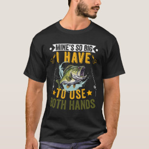 Camiseta O meu é tão grande que preciso usar duas mãos Fish