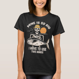 Camiseta O meu é tão grande que tenho que usar as duas mãos