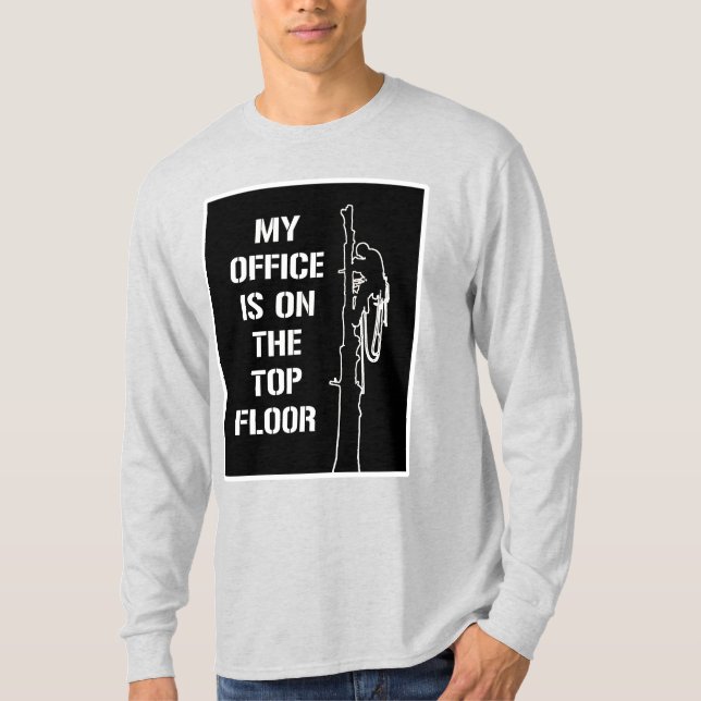 Camiseta O ` meu escritório está o Arborist branco no (Frente)