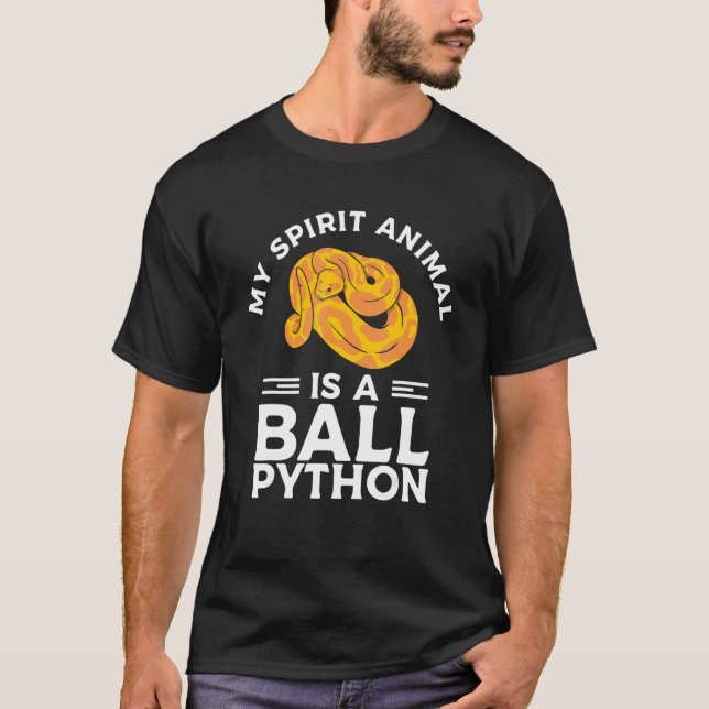 Camiseta O Meu Espírito É Um Píton Ball Pythons Cobra Re (Frente)