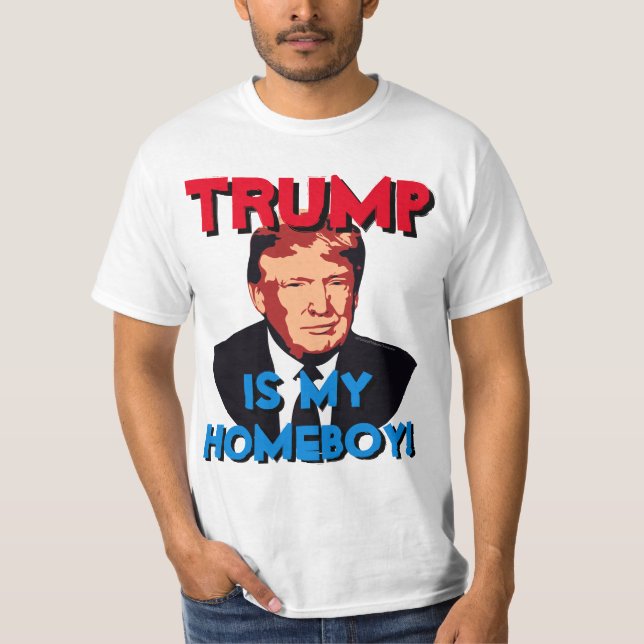 Camiseta O meu Ficar em casa Donald Trump para o Presidente (Frente)