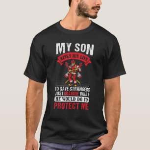 Camiseta O Meu Filho Arrisca A Sua Vida Para Os Militares B