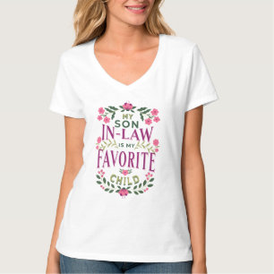 Camiseta O Meu Filho Em Direito É A Minha Família Floral De