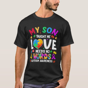 Camiseta O Meu Filho Ensinou-Me A Adorar O Rapaz Autista Au