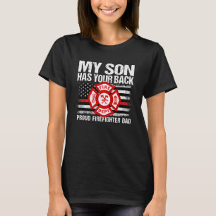 Camiseta O Meu Filho Tem A Sua Família De Bombeiros De Trás