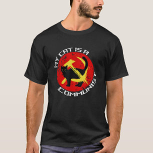 Camiseta O Meu Gato É Comunista Para Os Pássaros De Gato