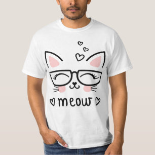 Camiseta O meu gato é fofo MEOW T-Shirt