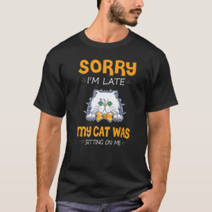 Camiseta O Meu Gato Estava Sentado Em Mim Um Bocado De Gato