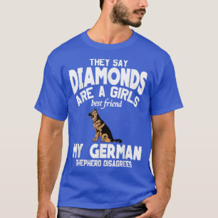 Camiseta O meu German shepherd é o meu melhor amigo, não os