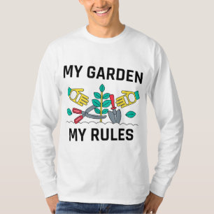 Camiseta O meu jardim e as minhas regras plantam Hobby, jar