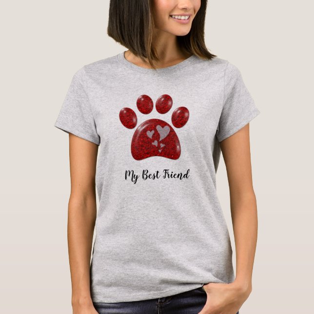 Camiseta O meu melhor amigo Amante de os animais de impress (Frente)