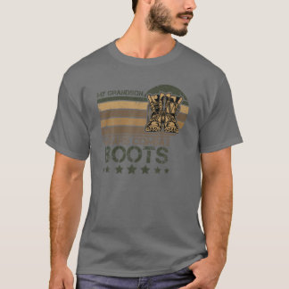 Camiseta O meu neto Veste a luta contra as botas e o orgulh