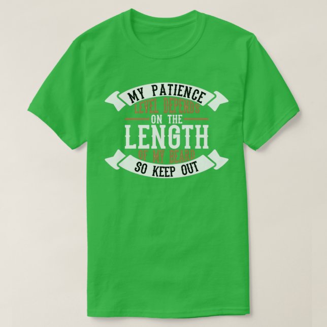 Camiseta O Meu Nível De Paciência Depende Do Comprimento Do (Frente do Design)