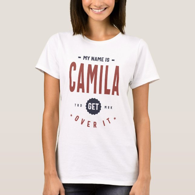 Camiseta O Meu Nome É Camila. (Frente)