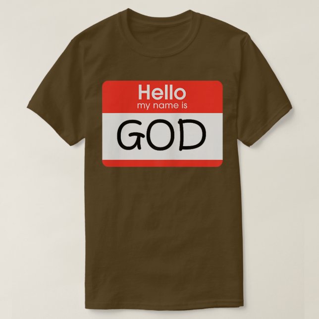 Camiseta O Meu Nome É DEUS Eu Deixei Design Gráfico Eu Limi (Frente do Design)