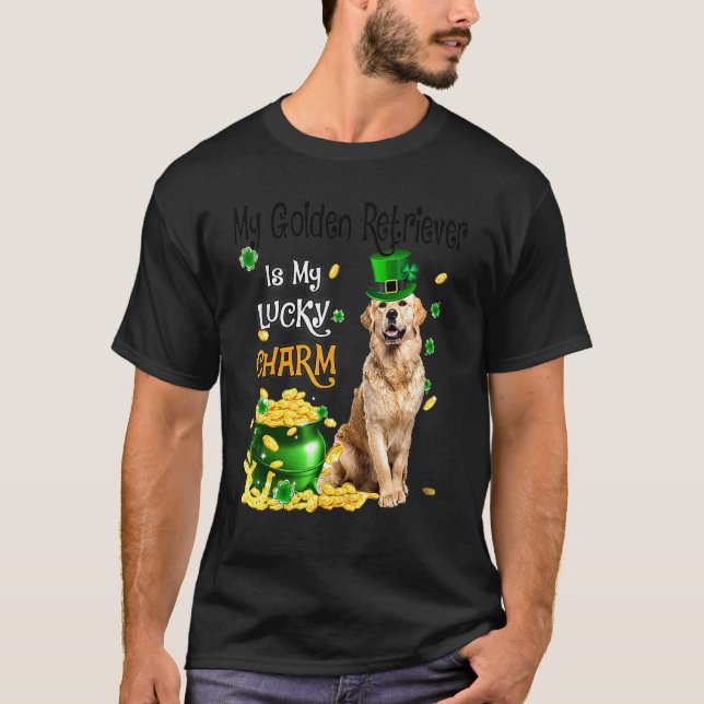 Camiseta O Meu Ouro Retriever É O Meu Feliz Cachorro Bonito (Frente)