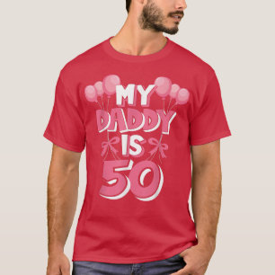 Camiseta O meu Pai é o 50º aniversário dos homens de 50 ano