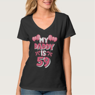 Camiseta O meu Pai é o 59º aniversário dos homens de 59 ano