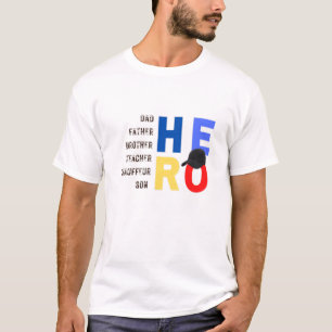 Camiseta O meu Pai, o filho do professor-herói, o pai do mo