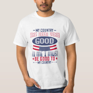 Camiseta O Meu País Foi Bom Para Mim - Devo Ser Bom