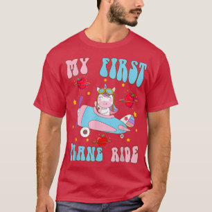 Camiseta O Meu Primeiro Avião Ria Um Corno Correto De Volta