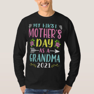 Camiseta O Meu Primeiro Dia de as mães Como A Avó 2021 Feli