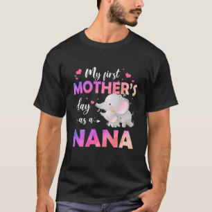 Camiseta O Meu Primeiro Dia de as mães Como Uma Nova Elepah