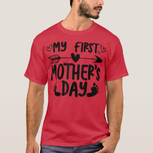 Camiseta O meu primeiro Dia de as mães de Gravidez