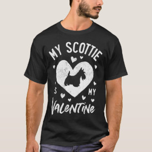 Camiseta O Meu Scottie é o Meu Namorado Dia dos Namorados E
