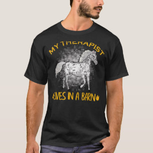 Camiseta O Meu Terapista Vive Num Cavalo De Casca Appaloosa