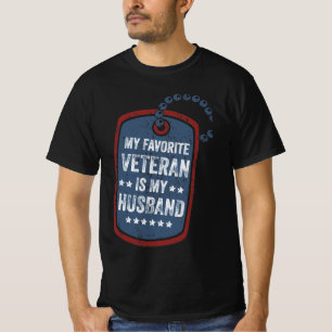 Camiseta o meu veterano favorito é o meu marido, a mulher