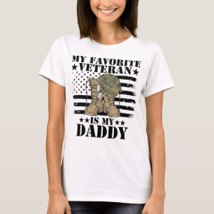 Camiseta o meu veterano favorito é o meu pai de bandeiras d