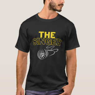 Camiseta O microfone de Banda simples do cantor
