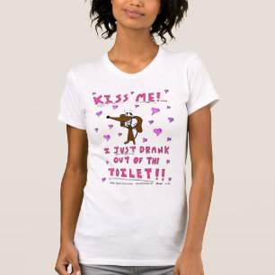 Camiseta O Midge "BEIJA-ME" a colher ocasional das mulheres
