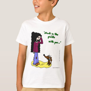 Camiseta O Midge "colado dentro Piddle com você" caçoa o