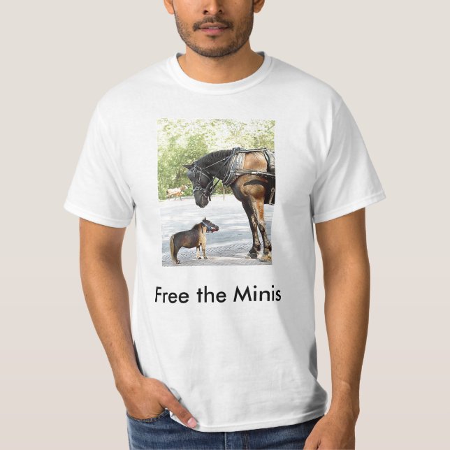 Camiseta o mini cavalo, livra o Minis (Frente)