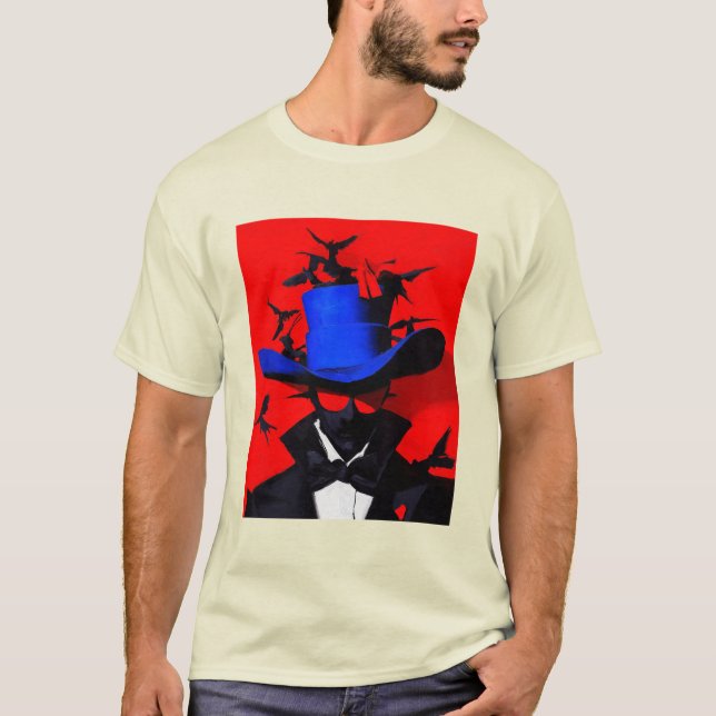 Camiseta O Misterioso Cavalheiro Veste Flair e Confiança (Frente)