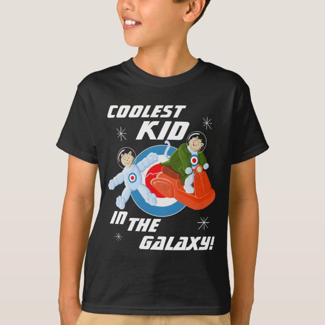 Camiseta O miúdo o mais fresco na galáxia! (Frente)