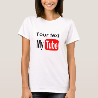 Camiseta O modelo engraçado de YouTube, fá-lo você mesmo,